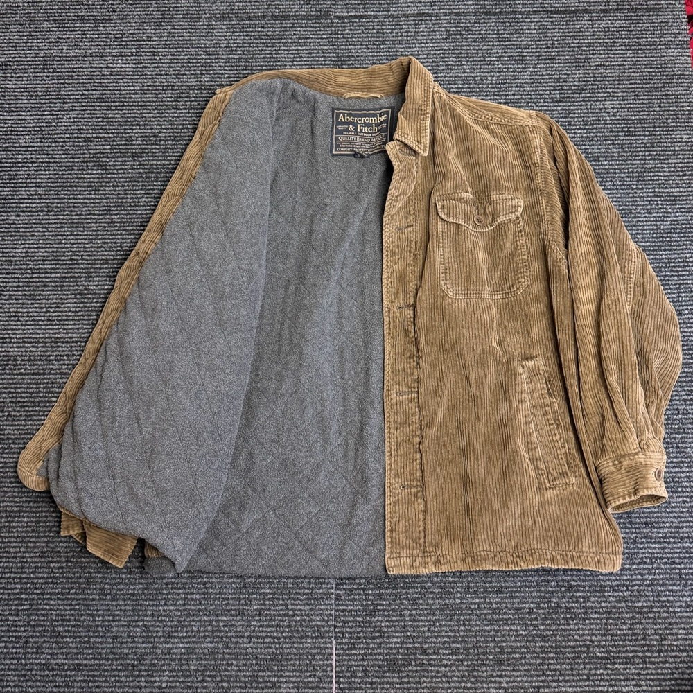 Vintage Abercrombie Fitch Jacket Men XL Corduroy Fleece Lined Chore Heavy Y2K 90